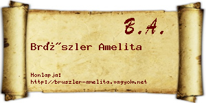 Brüszler Amelita névjegykártya